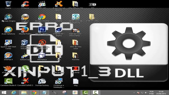 DiK Da NeT-Corrigindo 100 erros xinput1 3dll e d3dx9 43dll atualizado 2015 a 2017