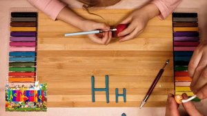 💥 Учим буквы с первого раза 😉 Буква "Н"💁Лепим буквы из пластилина☝️