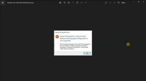 [How to Fix] "Speech Recognition Could Not Start Because the Language Configuration is Not Supporte