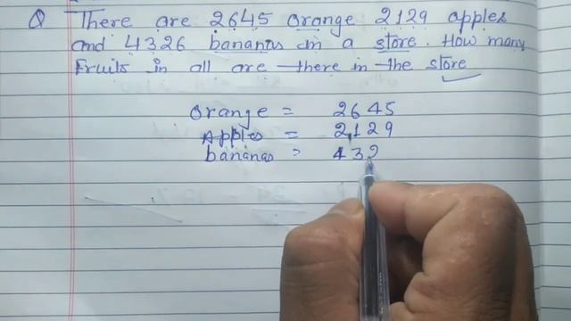 There are 2645 orange 2129 apples and 4326 bananas in a store. How many fruits in all are there in смотреть онлайн