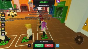 симулятор очередь в детектору школы! Элис и Артем