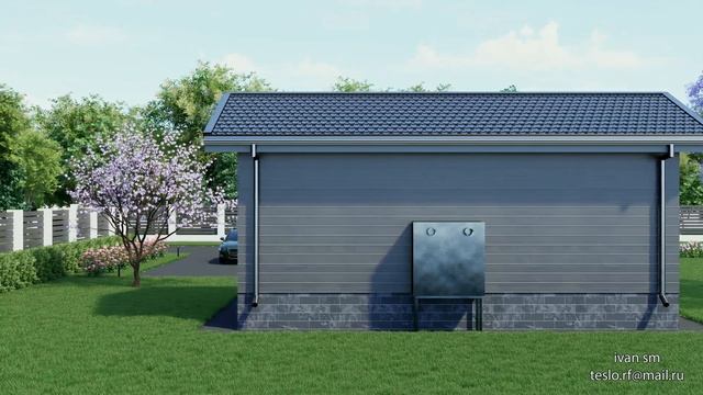 Каркасный одноэтажный дом 5х9. Дачный, гостевой, для отелей. смотреть онлайн