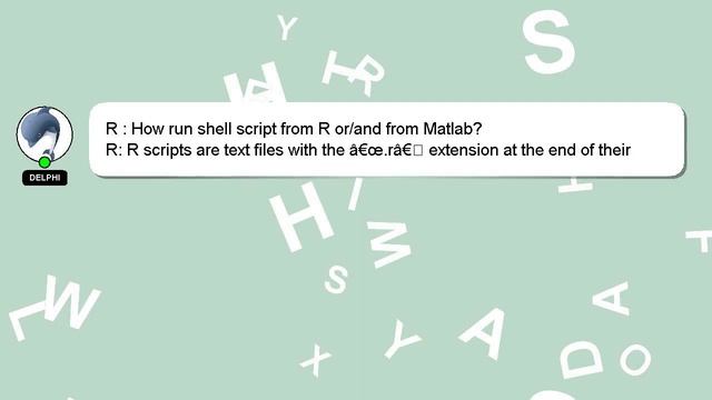 R : How run shell script from R or/and from Matlab? смотреть онлайн