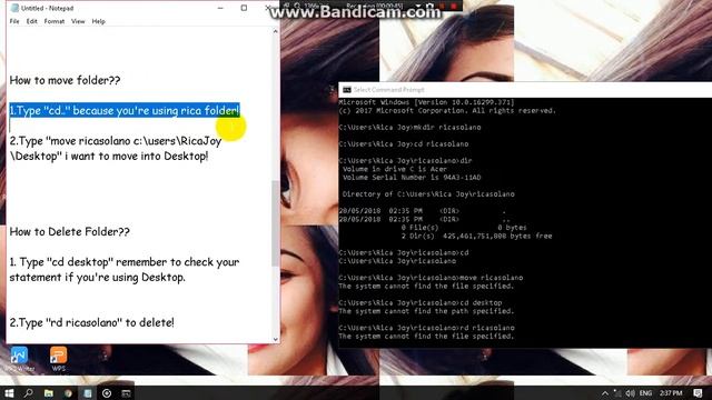 How to Create/ Move/ Delete Folder using CMD смотреть онлайн