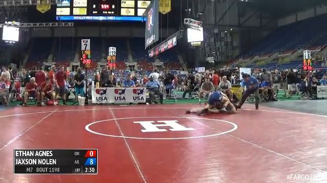 160 Cons. Round 3 - Jaxson Nolen (Arkansas) vs. Ethan Agnes (Oregon)