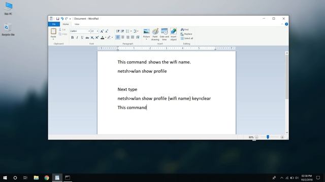 command prompt: CMD shows WIFI password | windows 10