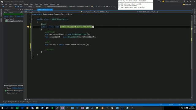Coders For Sanders - Windows app development (Creating unit tests)