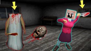 GRANDPA СТАЛ ЗЛОЙ УЧИЛКОЙ МИСС ТИ MISS T И ЗАТРОЛИЛ БАБКУ ГРЕННИ В МАЙНКРАФТ НУБИК GRANNY ЛОВУШКА