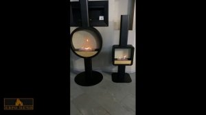 Биокамины Kratki Circle и Square - горение