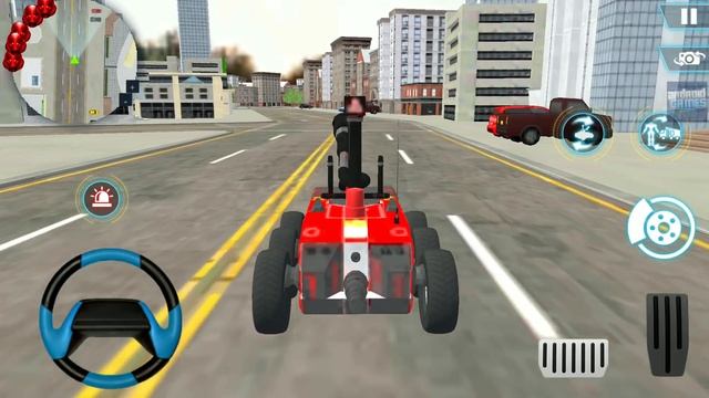 Fire Truck Real Robot Transformer - FireFighter City Rescue - Android Gameplay смотреть онлайн