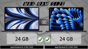 Apple MacBook Air M2 vs MacBook Air M3 (13 inches) - spec review & comparison