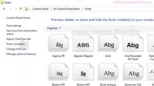 Fonts Setting | Fonts Setting option | control panel video part - 63 |  window control panel |