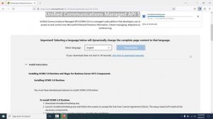 How to Download Microsoft Unified Communications Managed API 5.0 Runtime (x64 Bit)