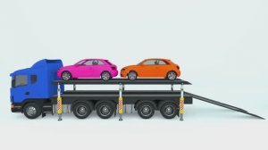 Изучаем Цвета вместе с детишками! Играем с игрушками Car Transporter