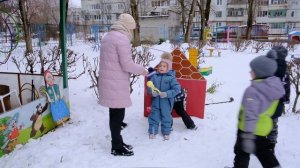 Зимняя прогулка в детском саду "Добрынюшка" Брянск 2022