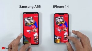 Samsung A55 vs iPhone 14 - SPEED TEST