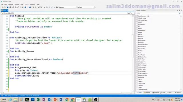 دروس تعليم برمجة تطبيقات الاندرويد درس رقم 15 فتح روابط اليوتيوب смотреть онлайн