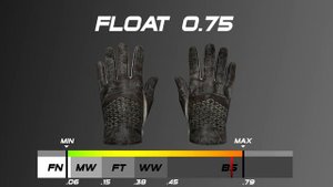 CSGO ★ Driver Gloves | Black Tie - Skin wear/float