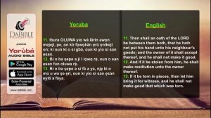 Exodus 22 - Eksodu 22 - Yoruba Bible - Bibeli Mimo