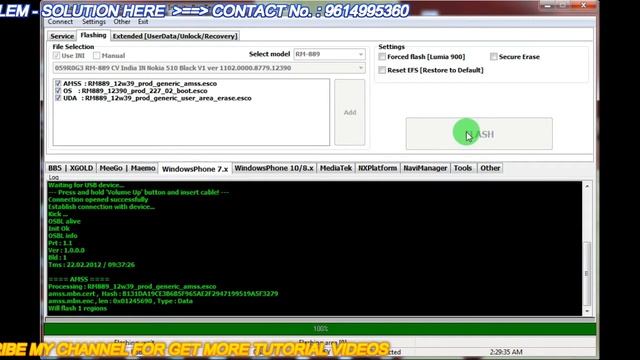 Nokia Lumia 510 | (Windows 7 Phone) | Flashing Successfull | By BEST Tool смотреть онлайн