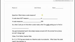 Physics 11 U5L3 Types of Forces (Part 1)