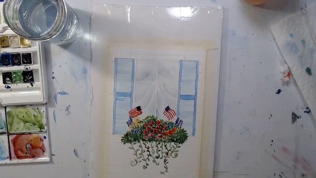 Speed Process of painting Memorial Day Window смотреть онлайн