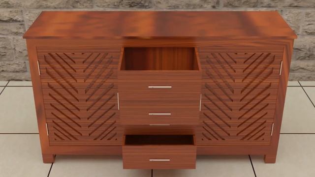 Wooden Table 3D Model With Animation смотреть онлайн