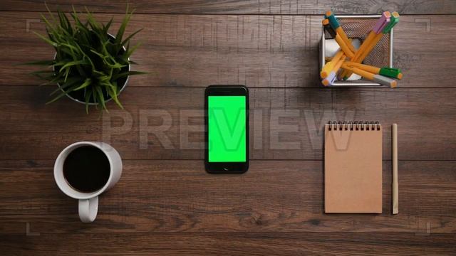 Man Clicks iPhone With Green Screen Stock Video