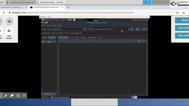 How to use nmap in linux using the graphical nmap