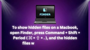 How to Show Hidden Files on a MacBook - OurDeal.co.uk