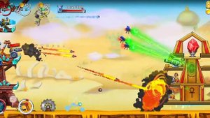Beating the boss lv 390 using dual rocket launcher | The Catapult 2