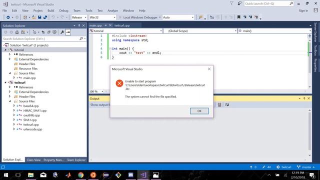 Twitcurl Tutorial for Visual Studios C++ смотреть онлайн