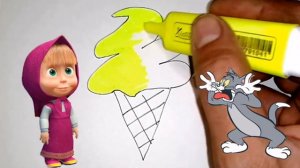 Cocomelon drawing and coloring ice-cream for kids |Кокомелон рисунок и раскраска мороженое для дете