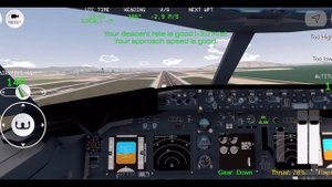Landing B737 // flight simulator advanced gameplay // fs advanced