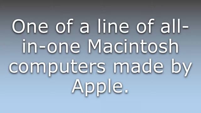 What does IMac mean? смотреть онлайн