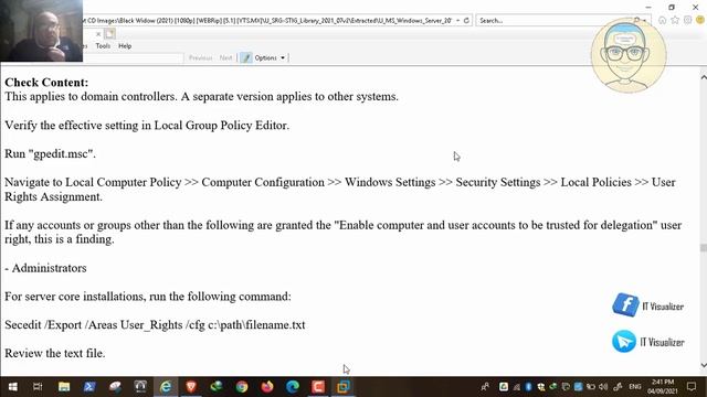 43-Windows Server 2019 Security Technical Implementation Guide Ver 2 Release 2 04/05/2021 Part 13 смотреть онлайн