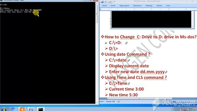 Ms dos , how to create file, ren, copy delete command | Ms dos lecture 9 | hindi command prompt
