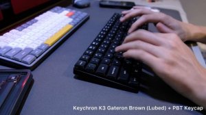 Keychron K3 Stock ABS keycap vs PBT keycap vs Nuphy Air 75