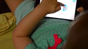 Toddler playing Endless ABC on iOS iPhone 6+