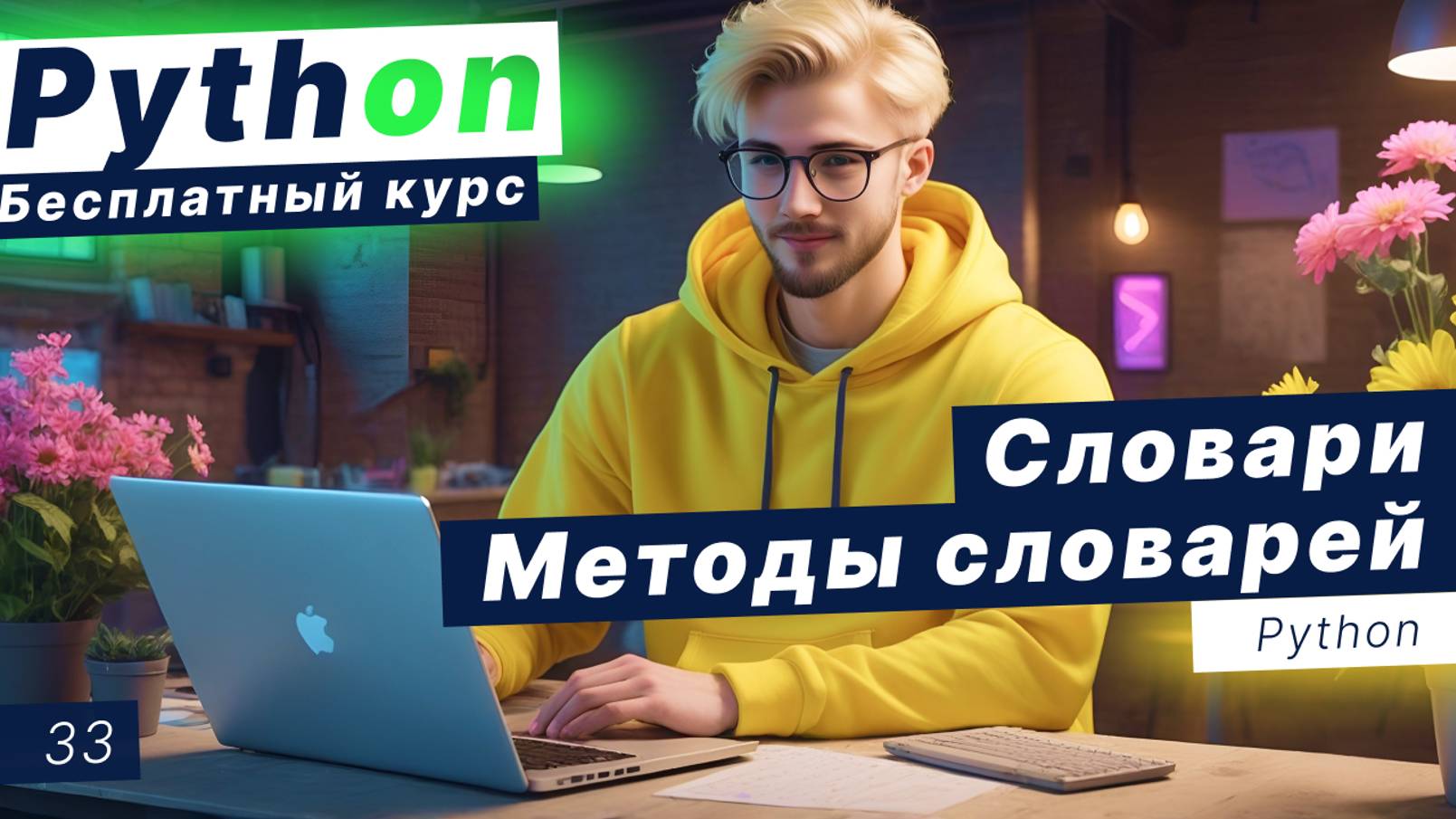 Урок 33. Словари в Python. Ключи и значения словарей. Методы словарей