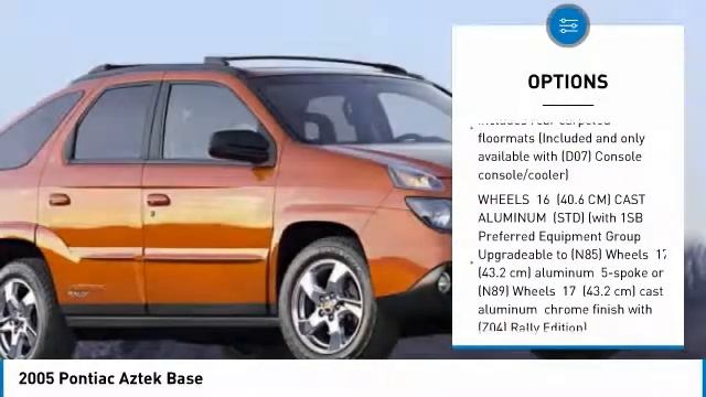 2005 Pontiac Aztek 531784 смотреть онлайн