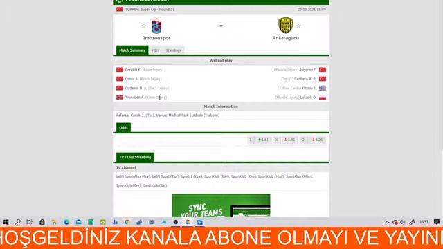 TRABZONSPOR - ANKARAGÜCÜ MAÇI CANLI İZLE! смотреть онлайн