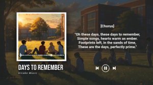 Friendship song: Arcake Music - Days to Remember | Emotional