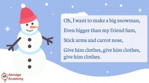 Let it snow song for ESL students - CEFR level A1 (beginner) - karaoke version for kids