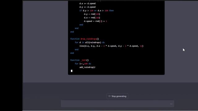 GPT-4 #1 - Creating Stunning PICO-8 Rainfall Animation with GPT-4 смотреть онлайн