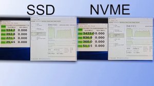 NVME vs SSD CrystalDiskMark Speed Test