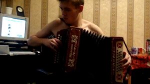 Игра на гармони. Белые росы.