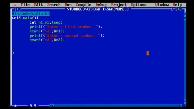Write a C program to Swap Two Numbers using Temporary or Third Variable || C Programming Tutorials