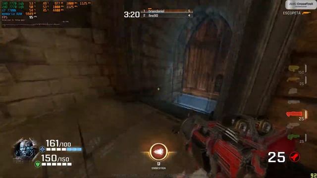Quake Champions Test en CROSSFIRE de HD 7770 1Gb Gddr5 128Bits (2way gpu)/crossfire 2012 en 2018 смотреть онлайн
