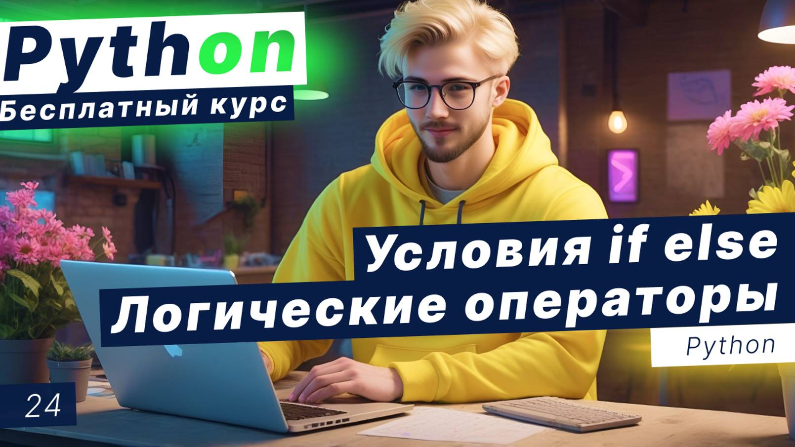 Урок 24. Условия в Python. Логические операторы. F-строки. Тернарный оператор. Функция bool